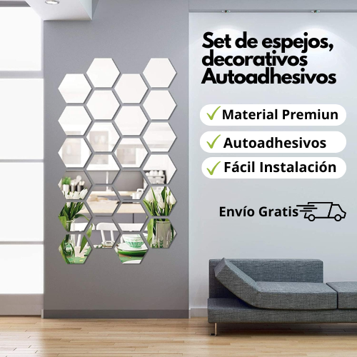 Espejos decorativos Autoadhesivo de 18cm