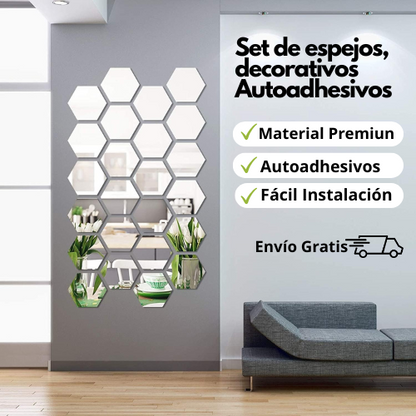 Espejos decorativos Autoadhesivo de 18cm